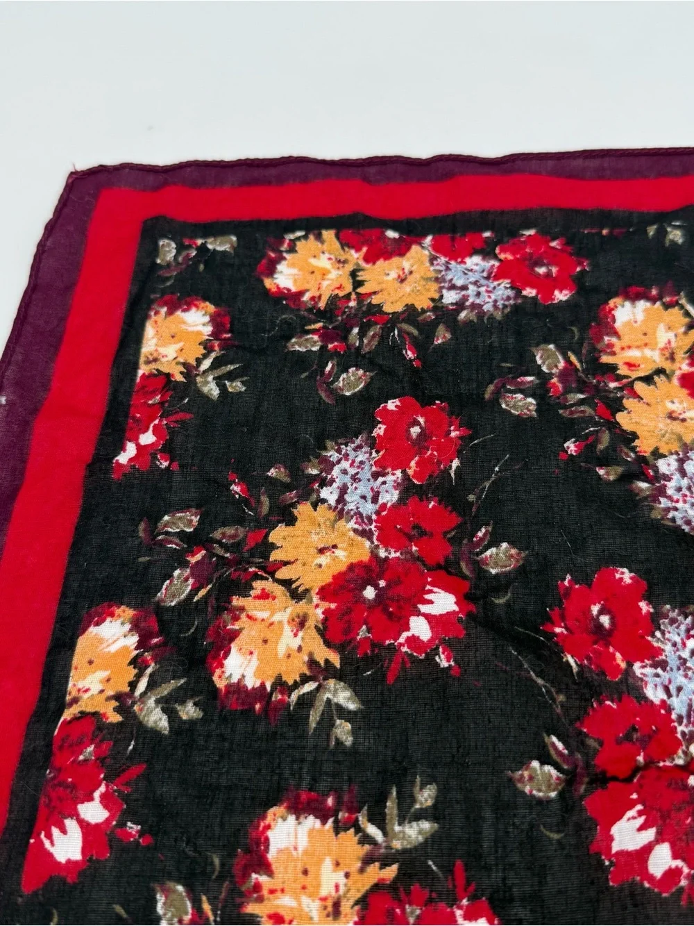 Unbranded Floral Cotton Bandana Scarf Square Accessory Colorful